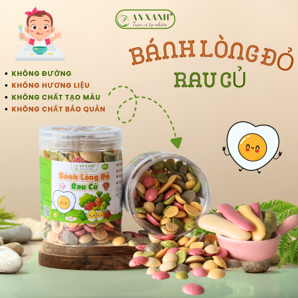 Bánh lòng đỏ vị rau củ quả